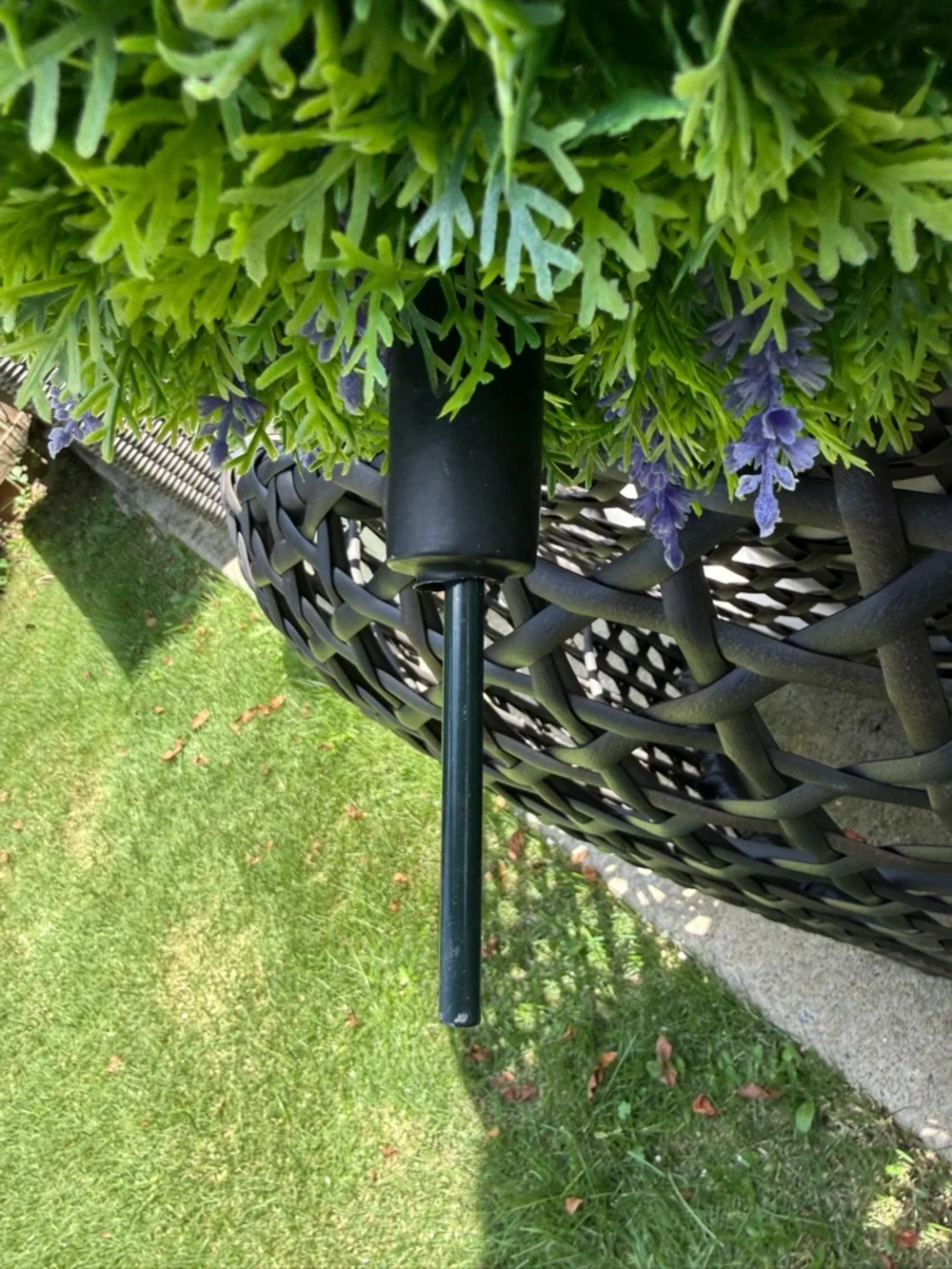 Frontgate Artificial Lavender Topiary Ball - Green and Purple Faux Floral Accent